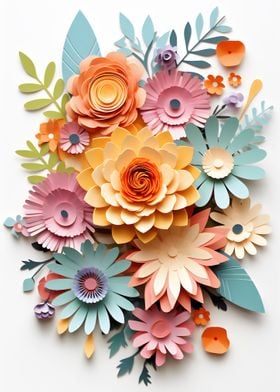 Flowers paper craft