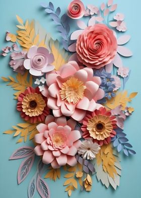 Flowers paper craft