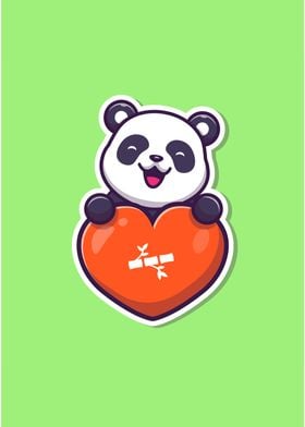 Panda Love Cartoon