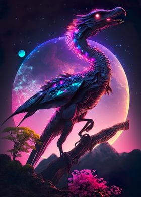 Neon Fairytale dinosaur