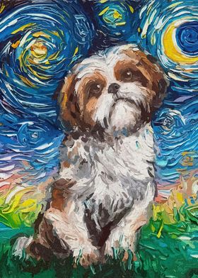 Dog Starry Night