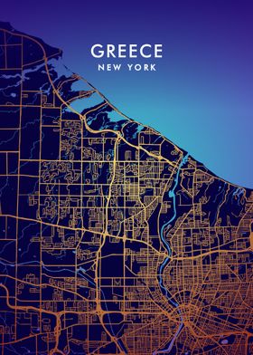 Greece New York Map