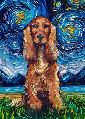 Dog Starry Night