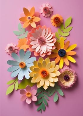 Flowers paper craft