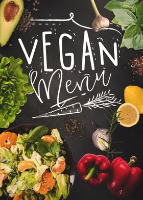 Vegan Menu Chalk Board