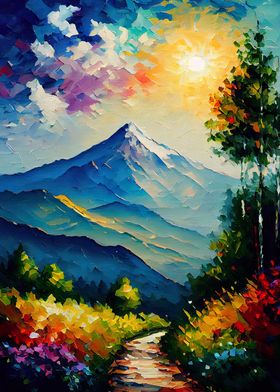 Palette Knife Mountains 49