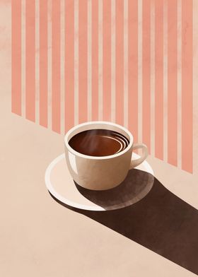Pink Stripes Coffee Mood