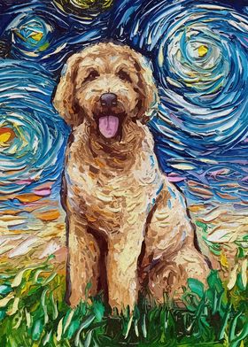 Dog Starry Night