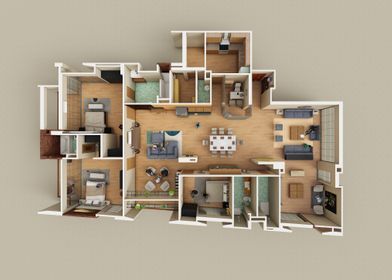 3 bedroom apartment plan