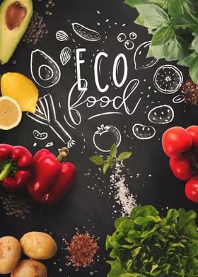 Eco Food chalk board