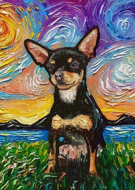 Dog Starry Night