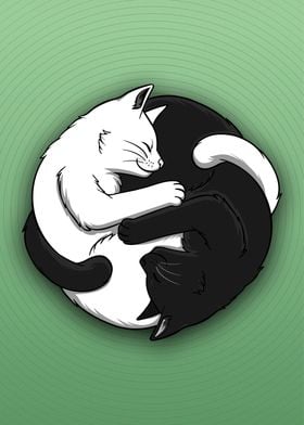 CUTE YIN YANG CAT