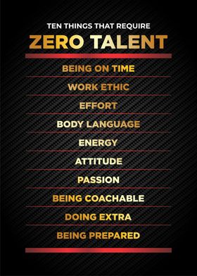 zero talent to success