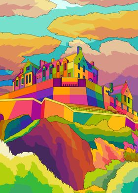 Edinburgh Castle Pop Art