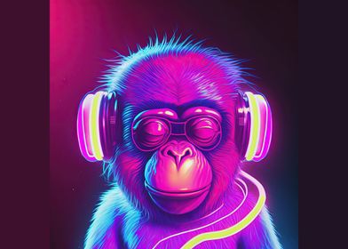 Neon party monkey