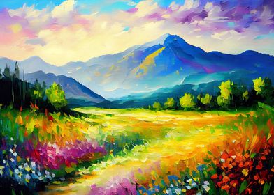 Palette Knife Mountains 44