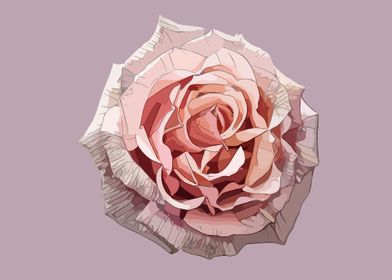 Anime pink rose