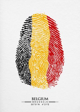 belgium finger flag art