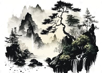 Asian landscape painting