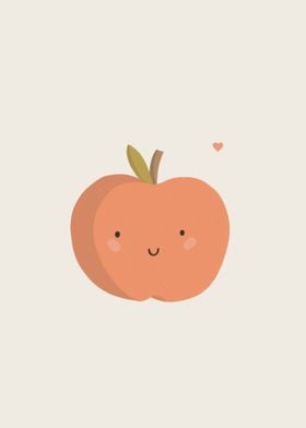 Cute loving apple