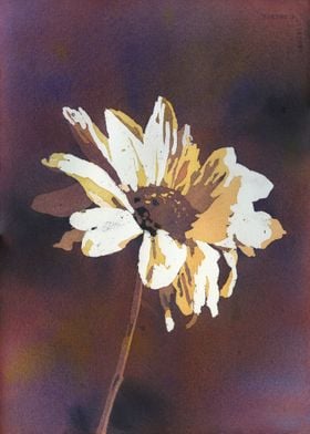 Sunflower watercolor art