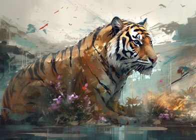 Tiger Serenity Wall Art