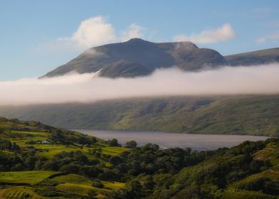 Mountain with fog