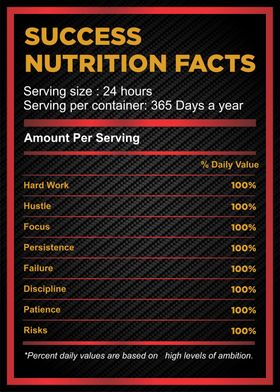 success nutrition facts