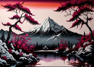 Fuji Mount Japanese art