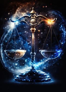 Librahoroscope Libra Scale Art Prints for Sale