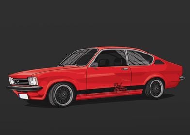 Opel Kadett C Coupe Red