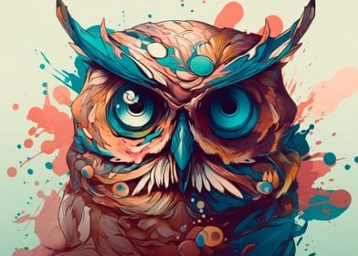 Cartoon style of owl