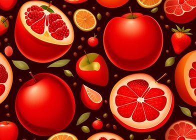 Red Fruits Pattern