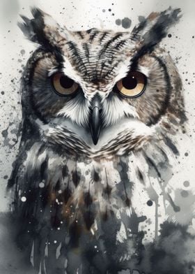 Owl Beauty Watercolor