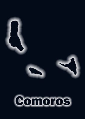 Comoros map glow