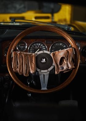 Gloves steering wheel old