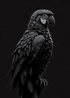 Greyscale Parrot