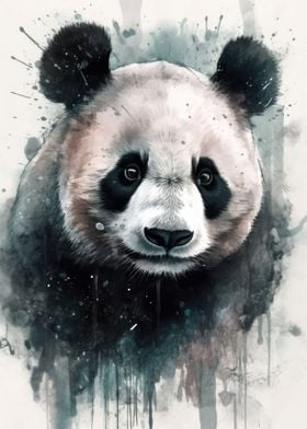 Panda Beauty Watercolor