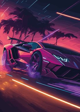 Lamborghini Aventador Neon