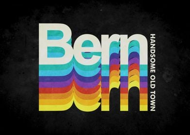 Bern rainbow retro