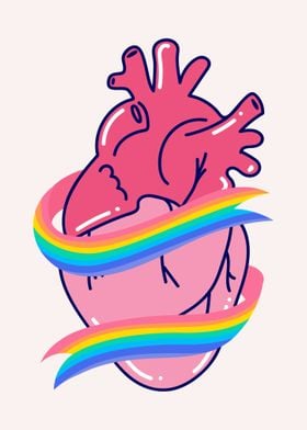 Rainbow Flag Heart