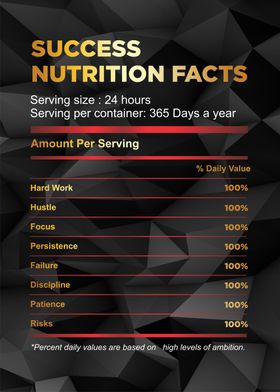 success nutrition facts