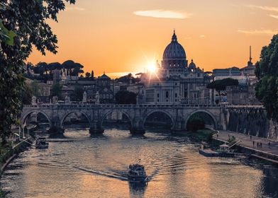 Rome at sunset