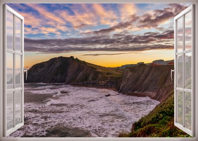 Window view landscape sea