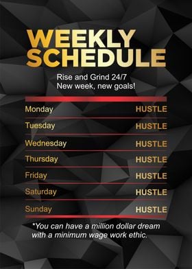 weekly schedule to success