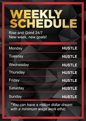 weekly schedule to success