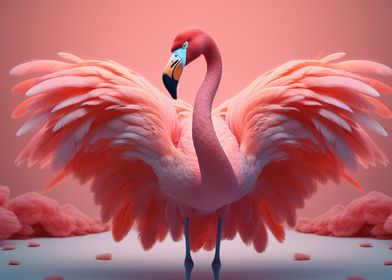 Beautiful Pink Flamingo 