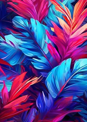 colorful plant walls palms