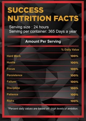 success nutrition facts