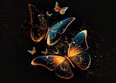 Golden butterflies